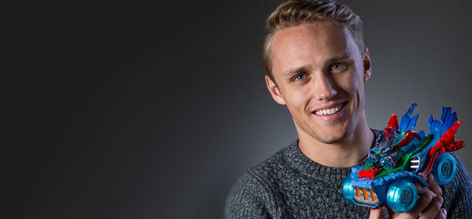 The Stig and Max Chilton design their own Skylanders Superchargers vehicles for The Make-A-Wish Foundation