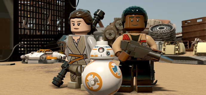 Latest LEGO Star Wars The Force Awakens trailer shows off new flying sections blaster battles and multi-builds