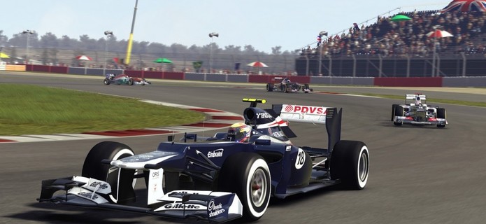 F1 2012 pulls up to the grid