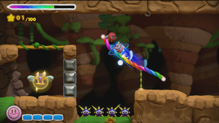 Kirby and the Rainbow Paintbrush Screenshot